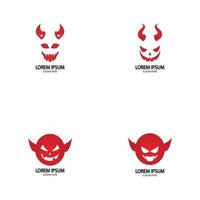 Devil logo vector icon template