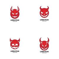 Devil logo vector icon template