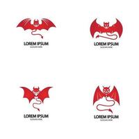 Devil logo vector icon template