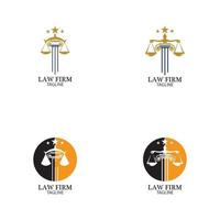 Law Firm logo and icon design template-vector vector