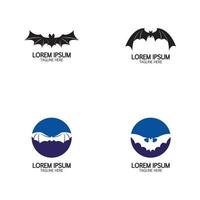 bat vector icon logo template