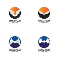 bat vector icon logo template