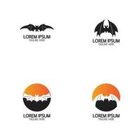 bat vector icon logo template