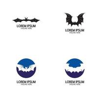 bat vector icon logo template