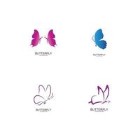 diseño de icono de mariposa de belleza vector