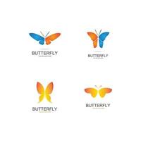 diseño de icono de mariposa de belleza vector