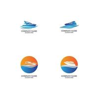 Speed Boat Logo, Logo collection set, Concept design, Symbol, Icon vector