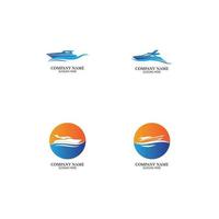 Speed Boat Logo, Logo collection set, Concept design, Symbol, Icon vector