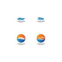 Speed Boat Logo, Logo collection set, Concept design, Symbol, Icon vector