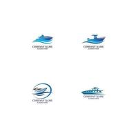 Speed Boat Logo, Logo collection set, Concept design, Symbol, Icon vector