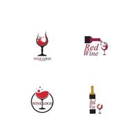 plantilla de diseño de logotipo de vino ilustración vectorial de icono-vector vector