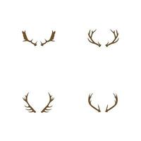 Deer Antlers Logo Template Illustration Design. vector