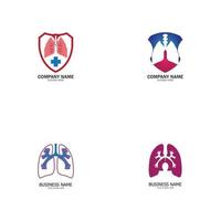 lung logo vector illustration design template