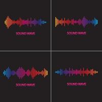 sound waves logo illustration design vector