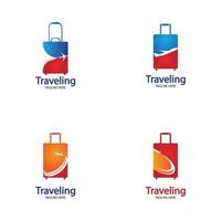 Travel logo, holidays, tourism, business trip company logo design. vector