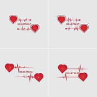 art design health medical heartbeat pulse vector