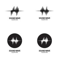 Sound waves vector illustration