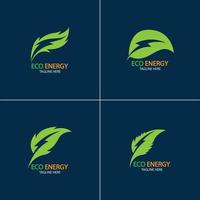 Eco Energy Vector Logo with leaf symbol