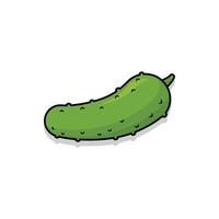 Cucumber. Cartoon style vector