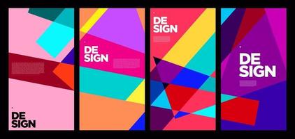 Vector colorful abstract geometric poster