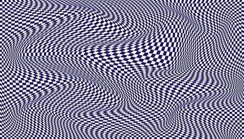 Blue and white distorted checkered background vector