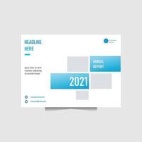 Annual report design with blue gradient color vector