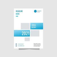 Annual report design with blue gradient color vector
