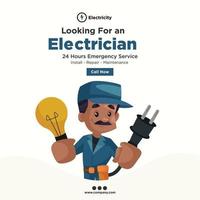 Looking for an electrician banner design for social media