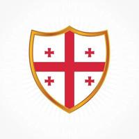Georgia flag vector with shield frame