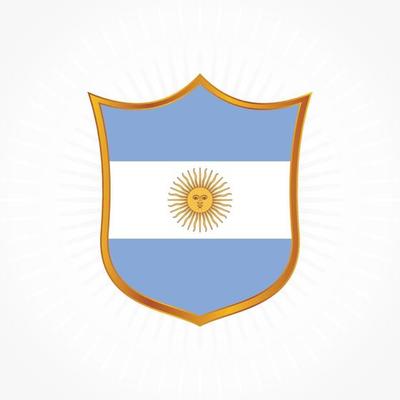 Argentina flag vector with shield frame