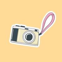 Colorful Hand drawn Camera stickers vector