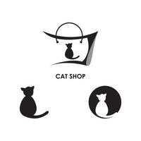 Ilustración del logo de gato vector