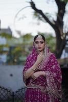 Girl in bridal wear photo