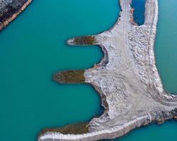 Aerial photo of small island