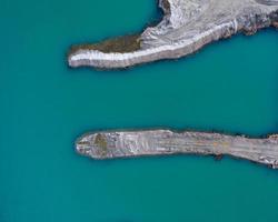 Aerial photo of small island