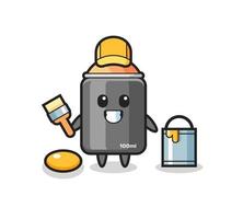 Character Illustration of spray paint as a painter vector