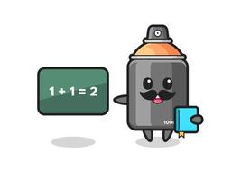 Illustration of spray paint character as a teacher vector