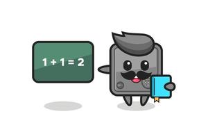 Illustration of safe box character as a teacher vector