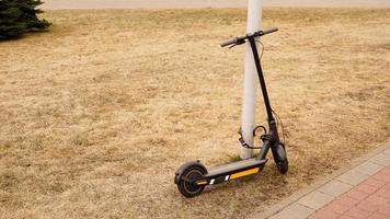 Electric scooter with a combination lock. Anti-theft protection photo