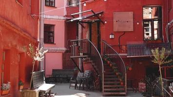 MINSK, BELARUS Red Yard - courtyard-well photo