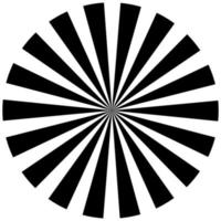 Black and white hypnotic background. vector