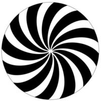 Black and white hypnotic background. vector