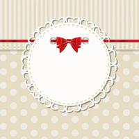 vintage frame with bow vector illustration