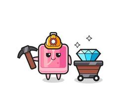 Character Illustration of perfume as a miner vector