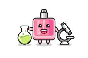 Mascot character of perfume as a scientist vector