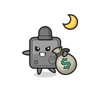 Illustration of safe box cartoon is stolen the money vector