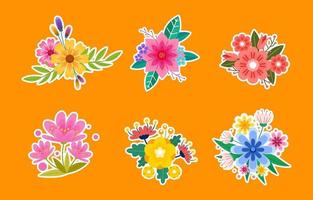 Floral Stickers Elements