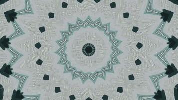 Cool Green Grey Star with Forest Green Accent Kaleidoscope Background video
