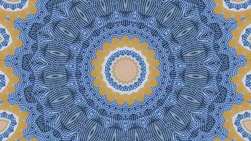 Jean Blue with Details with A Orange Trim Kaleidoscope Background video