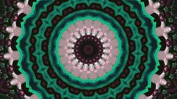Mint Green Accents with Pinkish Kaleidoscope Background
